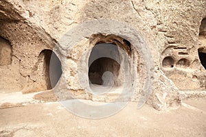 Vardzia caves in Georgia Caucasus