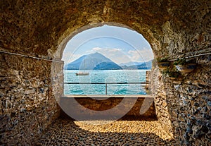 Varenna, Italy. View at lake Como