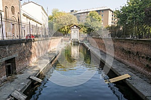 Varenne canal in the center of Milan