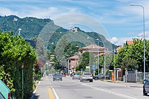 Varese city with the Campo dei Fiori and the village of Sacro Monte