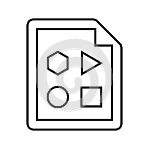 Variability, variety, big data line icon. Outline vector