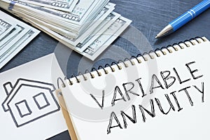 Variable annuity is shown using the text