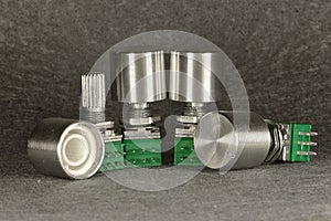 Variable resistors potentiometers with knobs