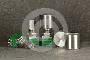 Variable resistors potentiometers with knobs