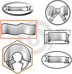 Variable-shaped, writable ribbons. Six pieces of rivet.