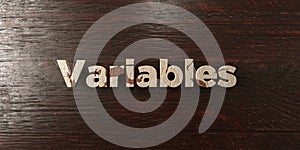 Variables - grungy wooden headline on Maple - 3D rendered royalty free stock image