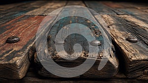 Variant charred bourbon barrel oak with dense blistered char and faint cooperage rivet stain texture