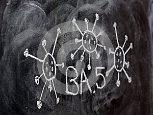 Variant of the covid 19 virus, omicron, BA. 5 photo
