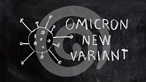 Variant of the covid 19 virus, omicron photo