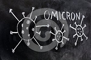 Variant of the covid 19 virus, omicron photo