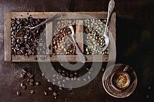 Variation of coffee beans