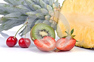 Variation of fresh healthy fruit