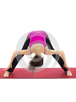 Variation of Wide Legged Forward Bend in Yoga