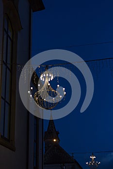 variations on a lustre at christmas market blue hour