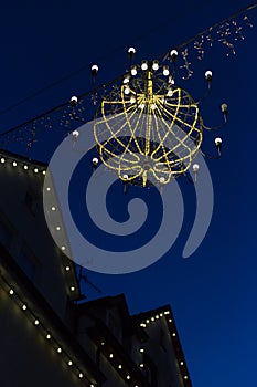 variations on a lustre at christmas market blue hour