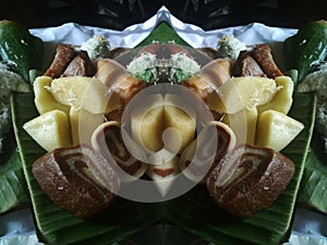 Variations of traditional food from cassava