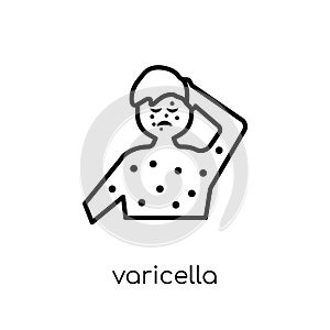 Varicella icon. Trendy modern flat linear vector Varicella icon