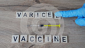 Varicella vaccine, also known as chickenpox vaccine concept
