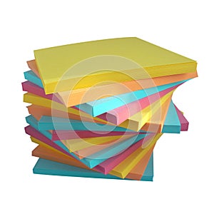 Varicoloured paper for office