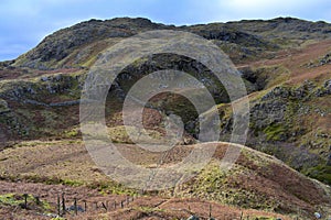 Varied area of interest northeastern area of Borrowdale Fells