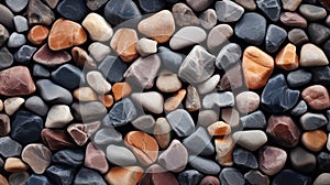 Varied Pebble Stones Texture with Natural Hues photo