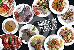 Varieties of different from Turkish cuisine. Made in Turkey