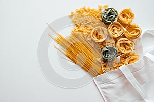 Varieties of Italian pasta.