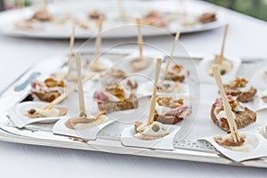 Variety appetizers and finger food