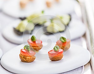 Variety appetizers and finger food