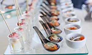 Variety appetizers and finger food