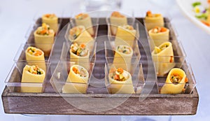 Variety appetizers and finger food