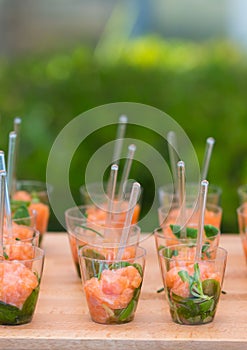 Variety appetizers and finger food