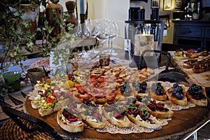 Variety Of Appetizers On A Table