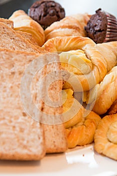Variety of bakery products