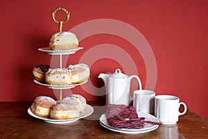 Variety of Bavarian doughnuts