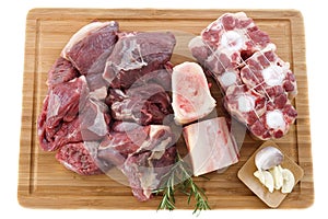 Variety of beef meat