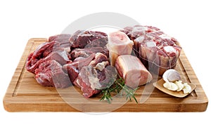 Variety of beef meat