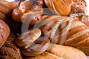 Variety of bread close-up