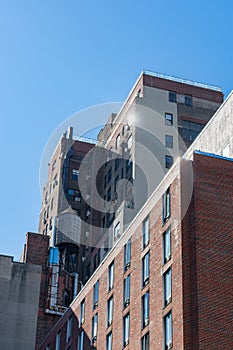 A Variety of Brick Buildings with a Water Tower in NoHo New York City