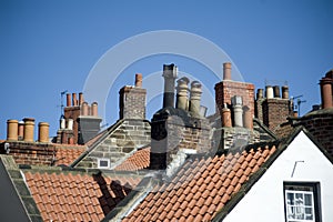 Variety of chimney pots in Robin Hoods Bay