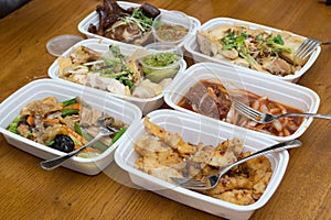 Variety of Chinese Food Takeout