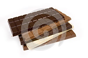 Variety of chocolate bars photo