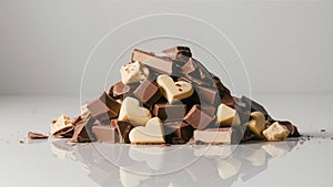 Assorted Gourmet Chocolate Pieces with Hazelnuts