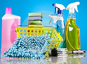 Variety of cleaning products