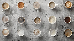 A Variety of Coffee Cups.AI generated image