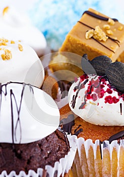 Variety of cupcakes