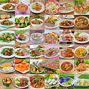 Variety of Dellicious Thai Food background