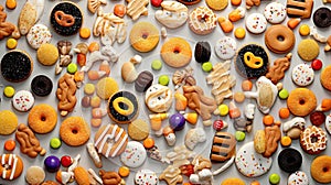 a variety of different types of donuts and cookies