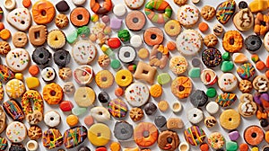 a variety of different types of doughnuts and other