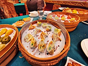A variety of dim sum, a style of Cantonese cuisine in China